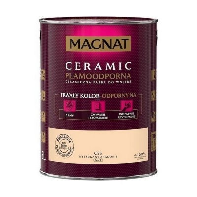 MAGNAT Ceramic 5L C25 Wyszukany Aragonit ceramik ceramiczna farba do wnętrz plamoodporna