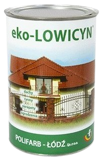 EKO-Lowicyn 1L RAL9005 CZARNY PÓŁMAT farba na dach do stali aluminium tynku betonu PCW Polifarb-Łódź