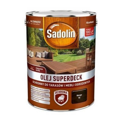 Sadolin Superdeck olej 10L WENGE 90 do drewna tarasów mebli ogrodowych mat