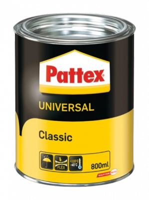 Pattex Classic Universal 0,8L klej kontaktowy  do gumy skóry korka filcu twardego PCW metalu
