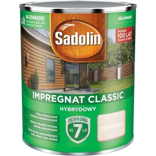 Sadolin Classic impregnat 0,75L BIAŁY KREMOWY 99 drewna clasic