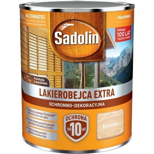 Sadolin Extra lakierobejca 0,75L BEZBARWNY 1 drewna
