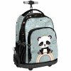 Panda Plecak na Kółkach z Misiem dla Dziewczynek Paso Szkolny z Wysuwaną Rączką
