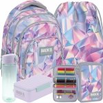 ZESTAW 5el PLECAK BACKUP REFLEKSY SZKOLNY MŁODZIEŻOWY DZIEWCZĘCY