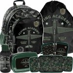 PLECAK SAMOLOTY SZKOLNY DLA CHŁOPAKA DO 1 KLASY SZKOŁY ZESTAW 5 ele FLYING