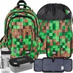 KOMPLET 5w1 PLECAK ST.RIGHT PIKSELE SZKOLNY MŁODZIEŻOWY GAMER GAMING