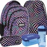 BACKUP PLECAK SZKOLNY MŁODZIEŻOWY DZIEWCZĘCY SZACHOWNICA CRAZY ZESTAW 5ele