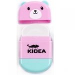 Różowa Temperówka z Gumką Kidea Misie Zwierzaki do Szkoły dla Dziecka [TGMKAD]
