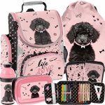 TORNISTER SZKOLNY Z PIESKIEM KOMPLET 5w1 DO 1 KLASY PIESEK DO PODSTAWÓWKI