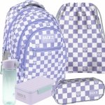 PLECAK BACKUP SZACHOWNICA MŁODZIEŻOWY DLA DZIEWCZYNY SZKOLNY ZESTAW 5ele