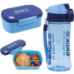 Zestaw Śniadaniowy Bidon Śniadaniówka Free BPA Niebieski [SB4B58]