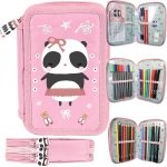 3-kom. Piórnik Miś Panda z Wyposażeniem Szkolny Paso [PP22AD-023]