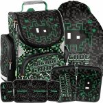 KOMPLET 3w1 TORNISTER SZKOLNY GAMING GAMER DLA CHŁOPAKÓW PODSTAWÓWKI PIKSELE