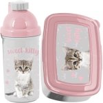 Dziewczęcy z Kotki komplet Bidon Śniadaniówka Kot [PP23KC-3021]