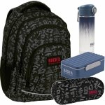 BACKUP PLECAK SZKOLNY MŁODZIEŻOWY ZESTAW 4 ele ANTYCZNY DLA CHŁOPAKA NAPISY