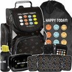 TORNISTER SMILEY SZKOLNY DO KLAS 1-4 DO PODSTAWÓWKI BUŹKI ZESTAW 5w1 EMOTKI