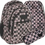 SZACHOWNICA RÓŻOWA PLECAK MŁODZIEŻOWY BACKUP DZIEWCZĘCY SZKOLNY KOMPLET 3w1
