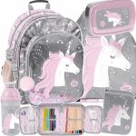 JEDNOROŻEC PLECAK SZKOLNY DO KLAS 1-3 PODSTAWÓWKI ZESTAW 5w1 DZIEWCZĘCY