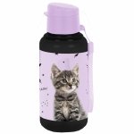 KOT BIDON DLA DZIEWCZYNEK DO SZKOŁY BUTELKA NA PICIE Z KOTKAMI PASO