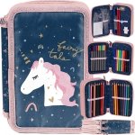 Jednorożec Piórnik z Wyposażeniem 3 komorowy Szkolny [PP23JN-023]