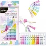 Farby Akrylowe Pastelowe 12 Kolorów w Tubkach 12ml dla Dzieci [FAAP12KA]