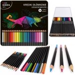 Kredki W Metalowym Pudełku 24 Kol Trókątne Kidea [KTMP24KA]