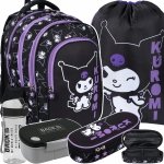 KUROMI BLACK PLECAK KOMPLET 5w1 MAJEWSKI DLA DZIEWCZYNY 4-komorowy