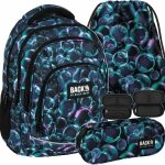 BACKUP PLECAK MŁODZIEŻOWY BAŃKI SZKOLNY DZIEWCZĘCY ZESTAW 3w1 BUBBLE