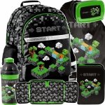 PLECAK KOMPLET 5w1 SZKOLNY MINECRAFT DO 1 KLASY PODSTAWÓWKI GAMING GRA GRY