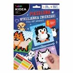 PIKSELOWA WYKLEJANKA ZWIERZAKI ZESTAW KREATYWNY KIDEA 6 ARKUSZY