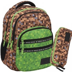 Minecraft Plecak dla Chlopaka Szkolny Pixele Gra Gry [PLB3M68]