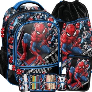 Nowoczesny Plecak Szkolny dla Chłopaka do 1 klasy Spiderman Komplet [SPW-260]