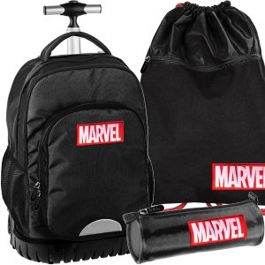 Plecak Marvel Duży z Kołami Młodzieżowy Czarny Szkolny [AMAR-1231]