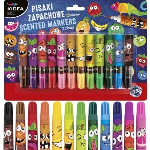 Zapachowe Flamastry Pisaki Owocowe 12 Kolorów Kidea [PZ12KA]
