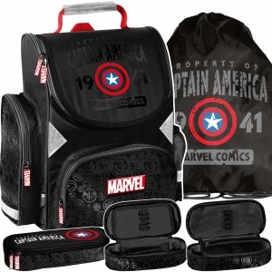 TORNISTER AVENGERS SZKOLNY CHŁOPIĘCY KAPITAN AMERYKA IRONMAN KOMPLET 3ele
