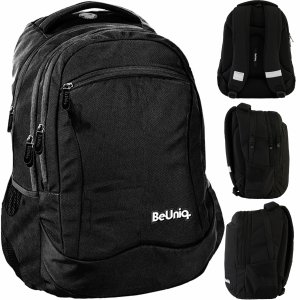 CZARNY PLECAK DLA MŁODZIEŻY SZKOLNY PASO BEUNIQ 4 KOMOROWY