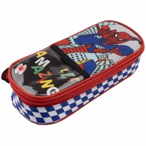 SPIDERMAN PIÓRNIK SZKOLNY SASZETKA Z KLAPKĄ DLA CHŁOPAKA 1 KOMOROWY