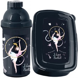 Bidon Śniadaniówka dla Dziewczyny Komplet Baletnica [PP23BN-3021]