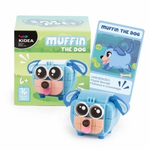 SNAPETS KLOCKI KONSTRUKCYJNE 76 ELEMENTÓW PIES NIEBIESKI MUFFIN KIDEA