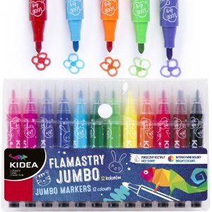 Pisaki Flamastry Jumbo Grube 12 Kol Mazaki Kidea Modne [FJ12KKA]
