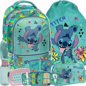KOMPLET 6 ele STITCH PLECAK SZKOLNY DO 1 KLASY DLA DZIEWCZYNEK LILO i STICH