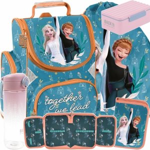 SZKOLNY TORNISTER KRAINA LODU ZESTAW 5w1 DLA DZIEWCZYNEK FROZEN DO KLAS 1-4