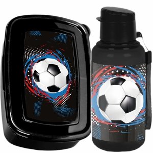 PIŁKARSKI KOMPLET 2w1 BIDON ŚNIADANIÓWKA DLA CHŁOPAKA DO SZKOŁY FOOTBALL