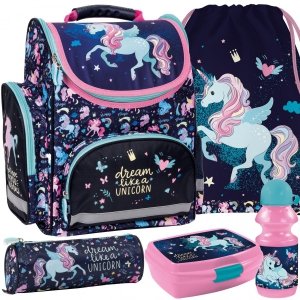 Jednorożec Dziewczęcy Tornister Unicorn Komplet 5w1 [TEMBJR13 ]