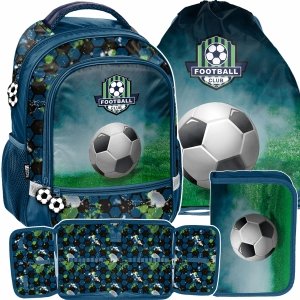 PIŁKARSKI PLECAK SZKOLNY ZESTAW 3w1 DO PODSTAWÓWKI DO KLAS 1-4 CHŁOPIĘCY