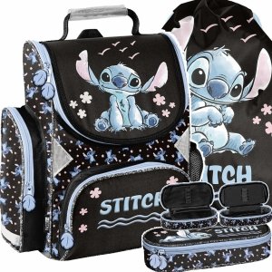 STITCH TORNISTER  DO KLAS 1-4 DLA UCZENNIC KOMPLET 3w1 STICH i LILO PLECAK