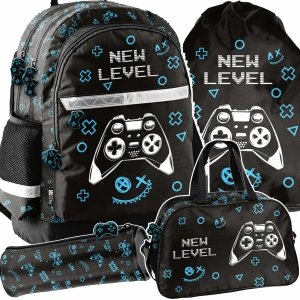 PLECAK GAMEPAD SZKOLNY GAMER DO PODSTAWÓWKI ZESTAW 4ele GAMING DLA CHŁOPAKA