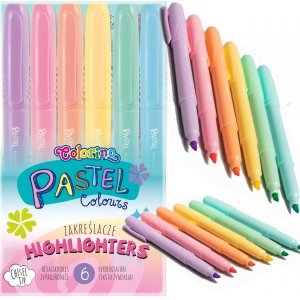 Zakreślacze Pastelowe 6 Kolorów Colorino Markery Patio [84965PTR]