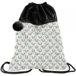 Duży Worek Plecak na Sznurkach 2-komorowy Pandy Panda Paso [PP21PN-713]