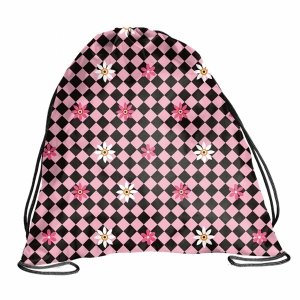 KOLOROWA SZACHOWNICA BeUniq WOREK NA WF STRÓJ KAPCIE OBUWIE BUTY KWIATKI